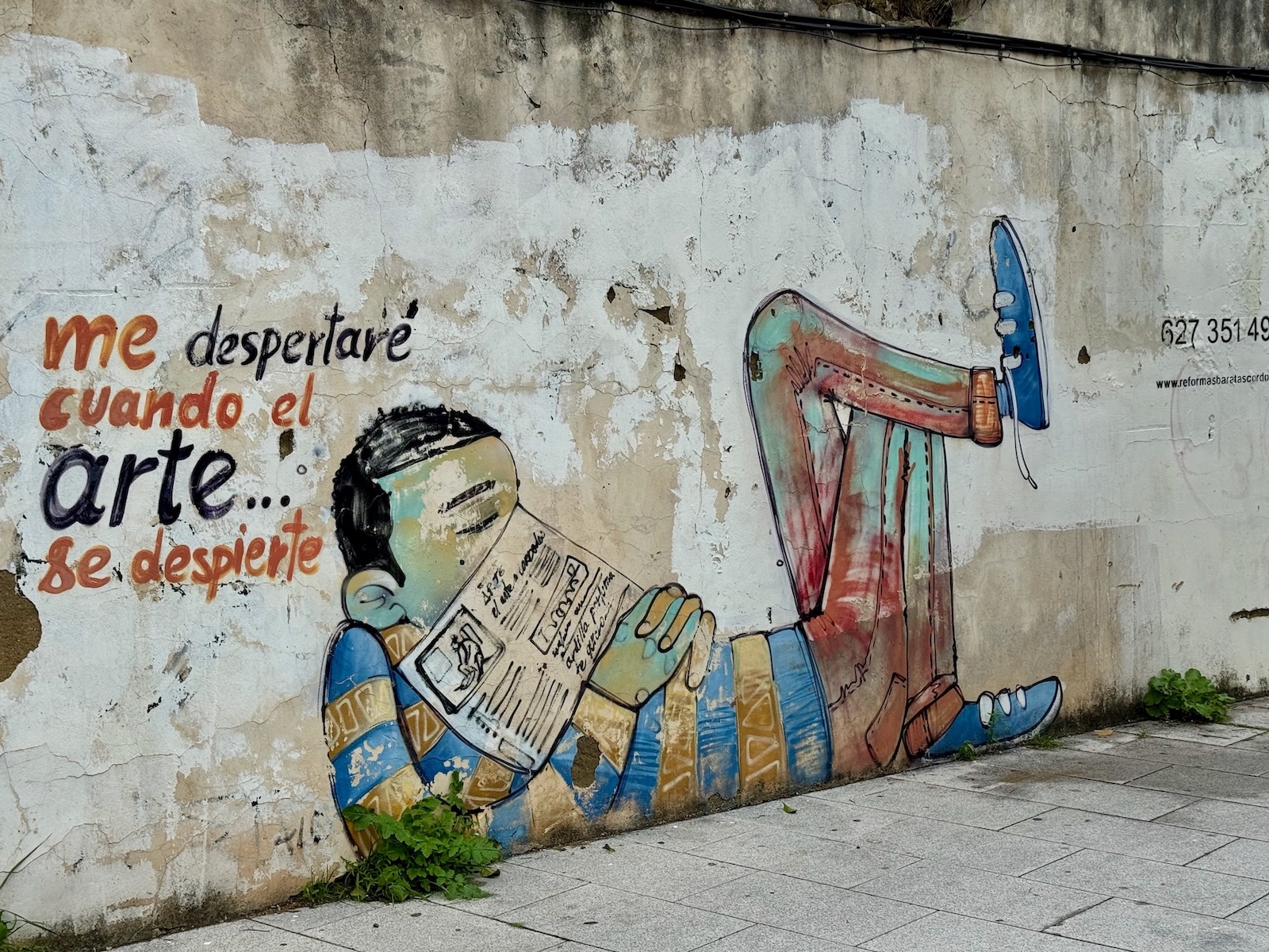 Wandmalerei – Ich werde aufwachen, wenn die Kunst erwacht ist